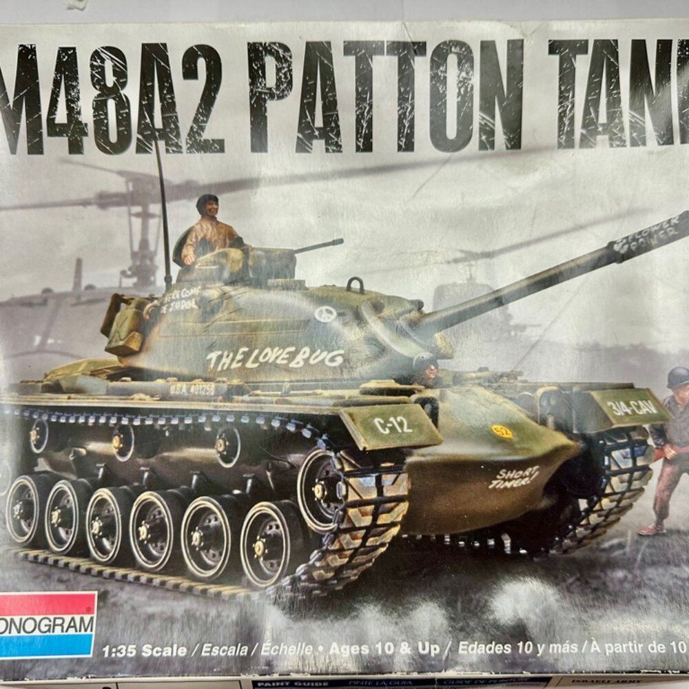 MONOGRAM 1:35 M48A2 PATTON TANK "90% Complete TANK MILITARY COMBAT WWII ARMOR